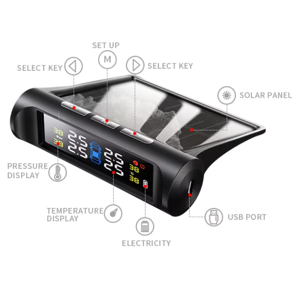 MEDIDOR DE PRESIÓN DE LLANTAS TPMS 2 EN 1