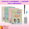 CUADERNO MAGICO (4 cuadernos + lapicero)