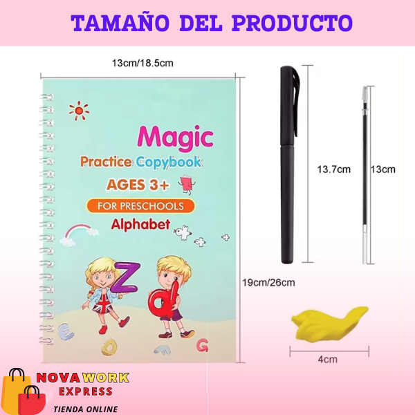 CUADERNO MAGICO (4 cuadernos + lapicero)