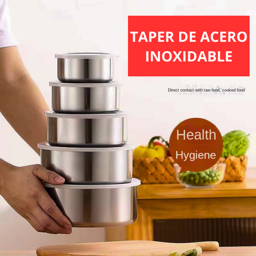 JUEGO DE TAPER INOXIDABLE 5 EN 1