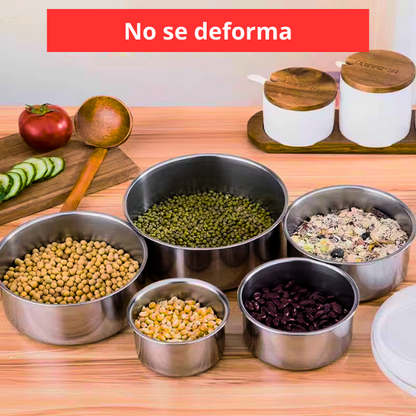 JUEGO DE TAPER INOXIDABLE 5 EN 1